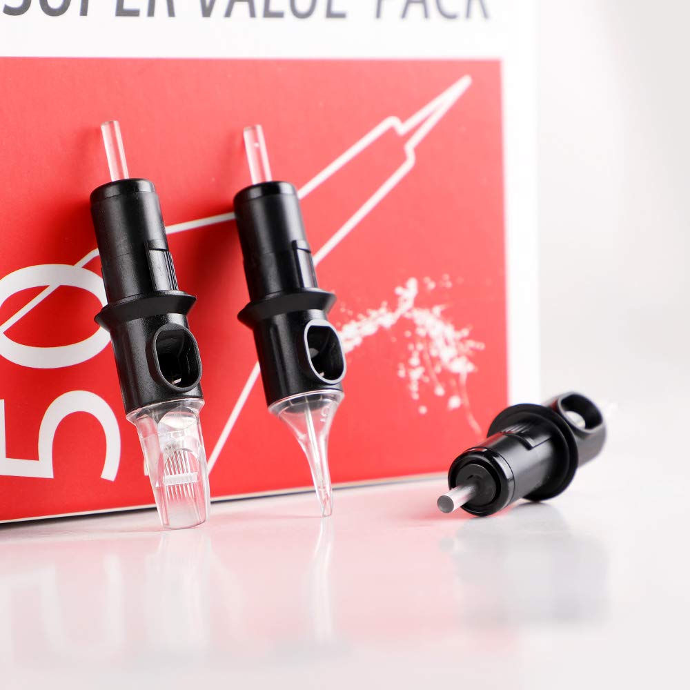 STIGMA EN05-50KIT-W: 50Pcs Bugpin Round Liner Cartridges 0.3mm for Rotary Tattoo Machines