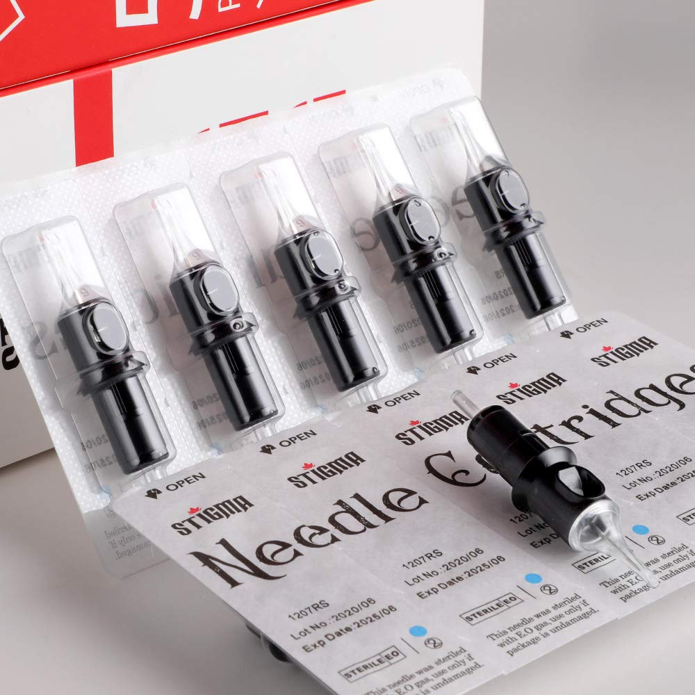 STIGMA EN05-50KIT-W: 50Pcs Bugpin Round Liner Cartridges 0.3mm for Rotary Tattoo Machines
