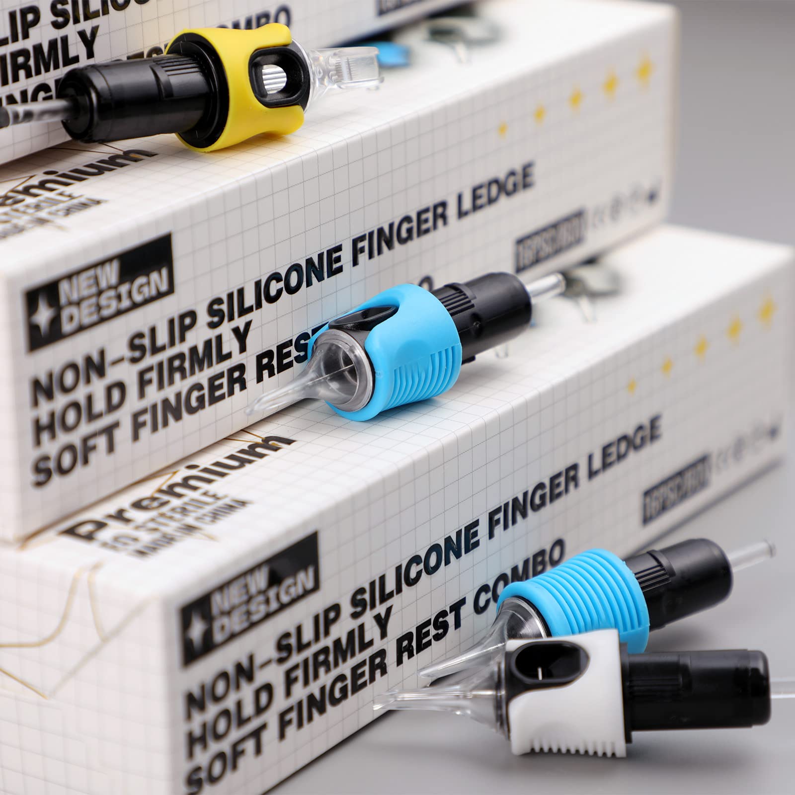 STIGMA Finger Ledge Tattoo Cartridges #12 0.35mm Round Magnum – 47pcs with Membrane for Rotary Machines