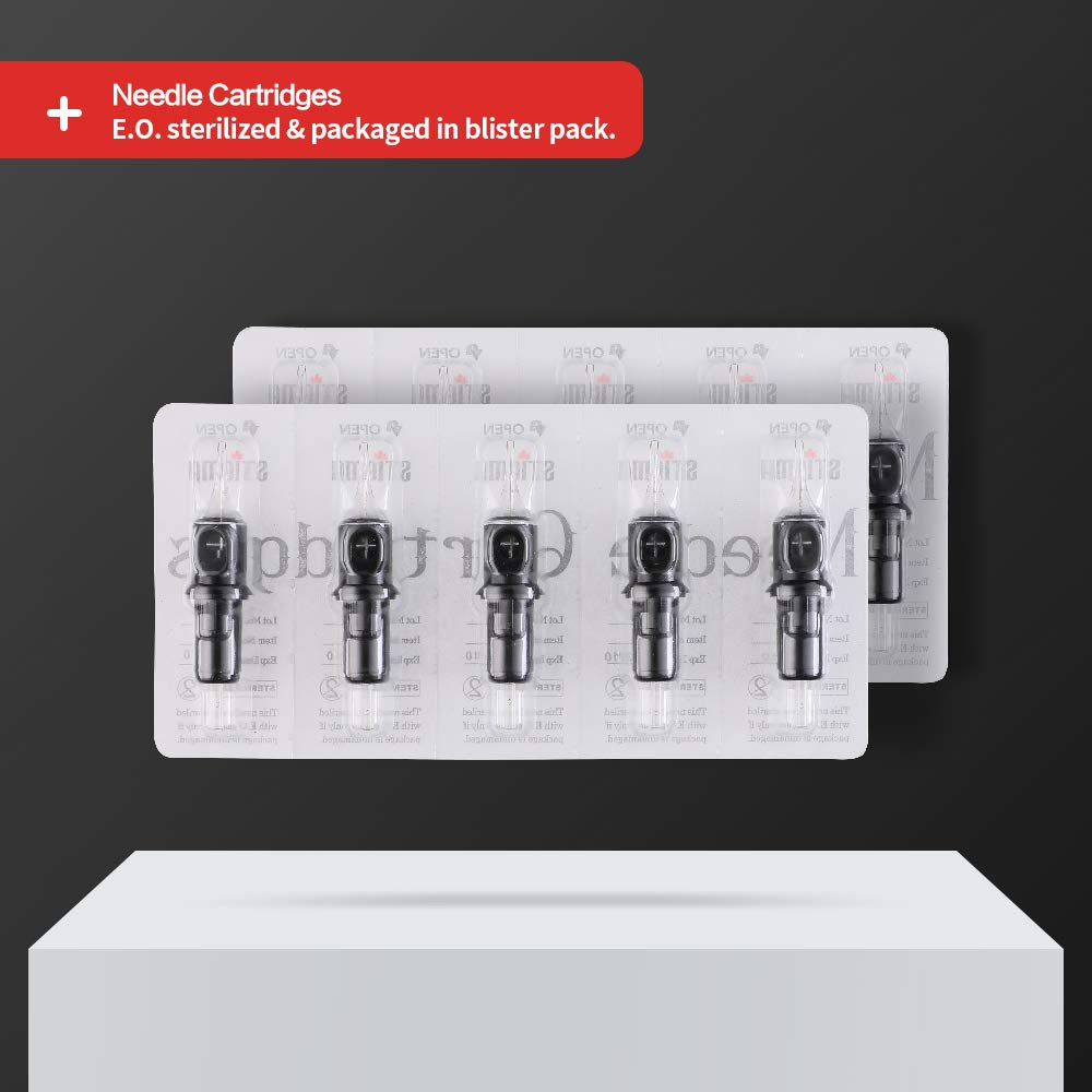 STIGMA EN05-20-1011RL Bugpin Round Liner Disposable Cartridges – 20Pcs Membrane-Safety Pack