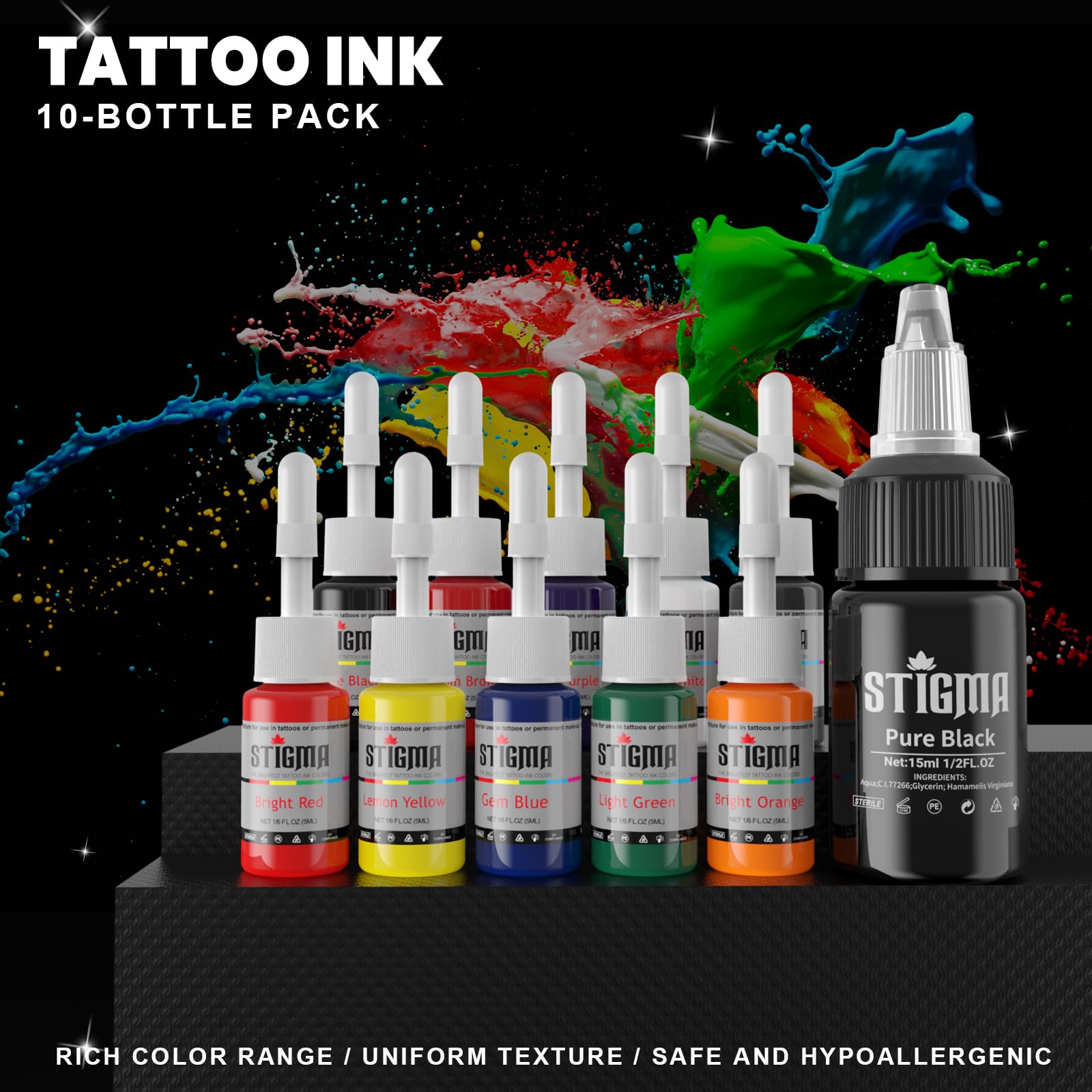 STIGMA Wireless Tattoo Gun Kit ST-TK9003-3 — Beginner Rotary Pen with 2 Batteries & 20 Cartridge Needles