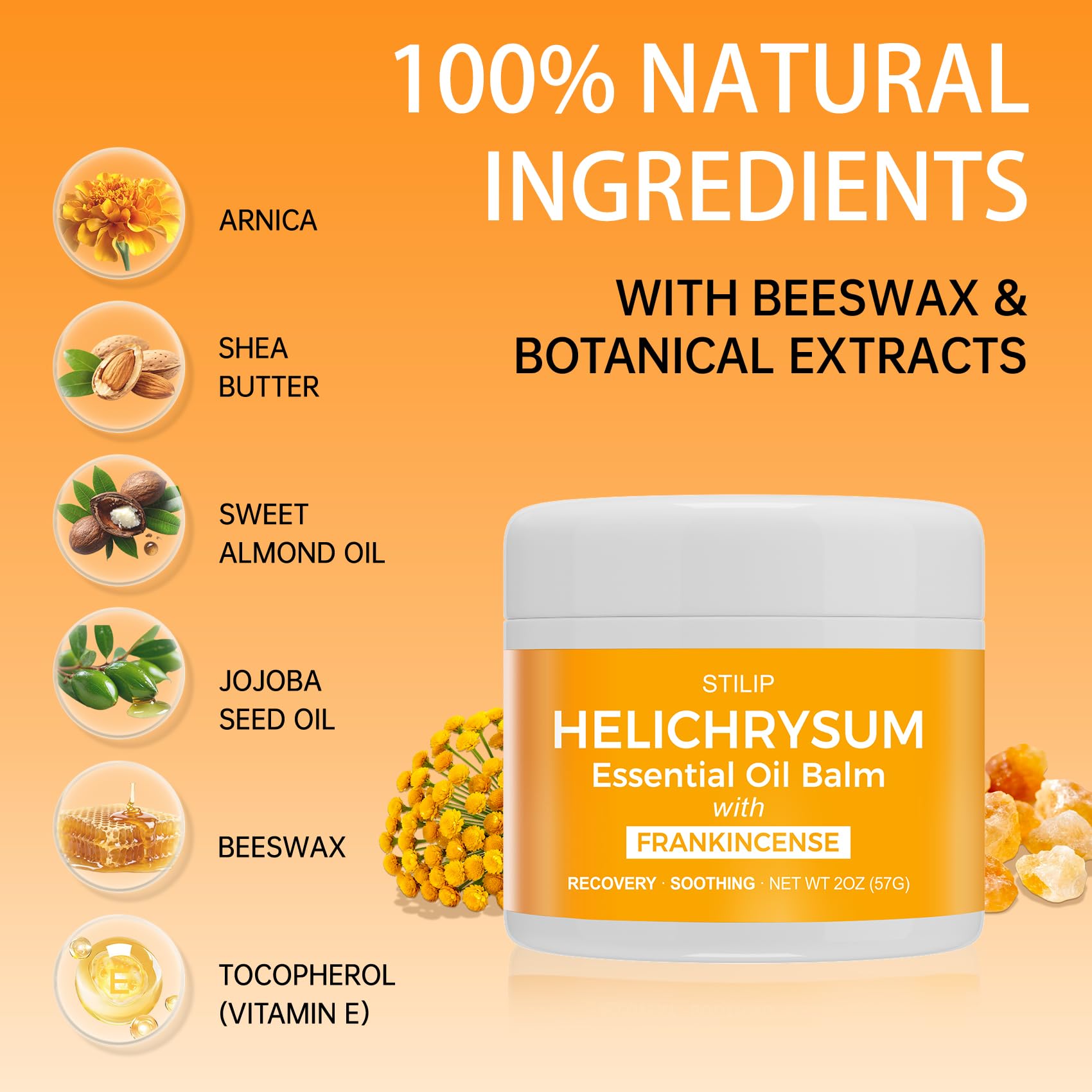 STILIP Helichrysum Balm with Frankincense – 2oz Deep Repair Face Cream