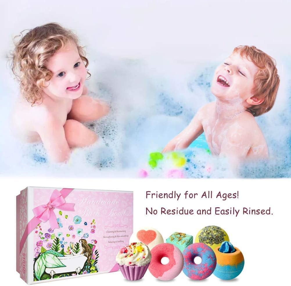 STNTUS INNOVATIONS Bath Bomb Gift Set – 7 Natural Handmade Bombs