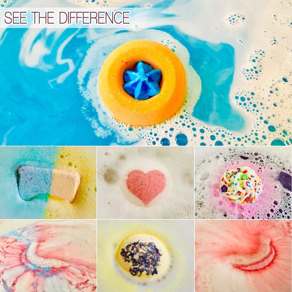 STNTUS INNOVATIONS Bath Bomb Gift Set – 7 Natural Handmade Bombs