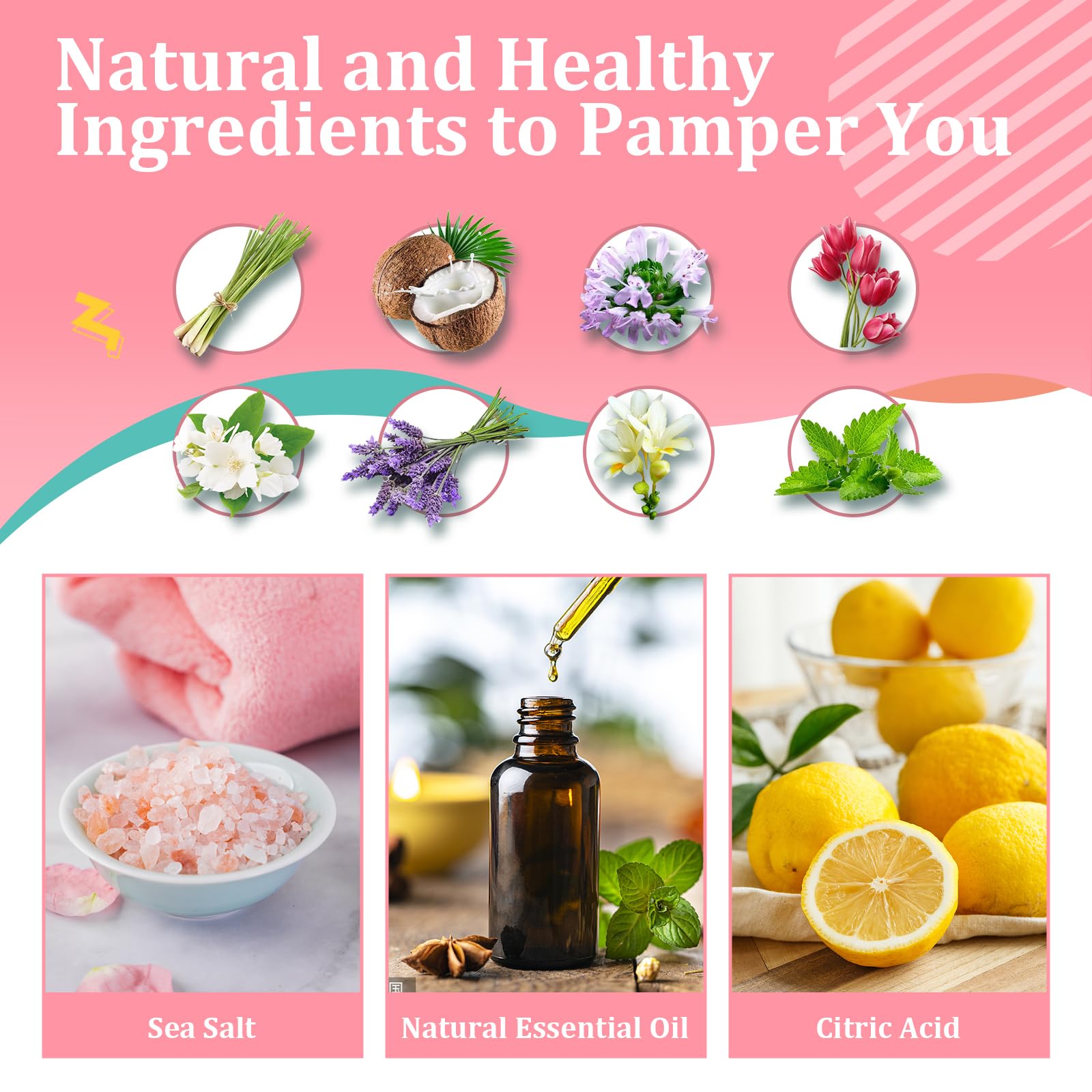 STNTUS INNOVATIONS Bath Bombs – 7-Piece Natural Gift Set with Shea & Cocoa Butter