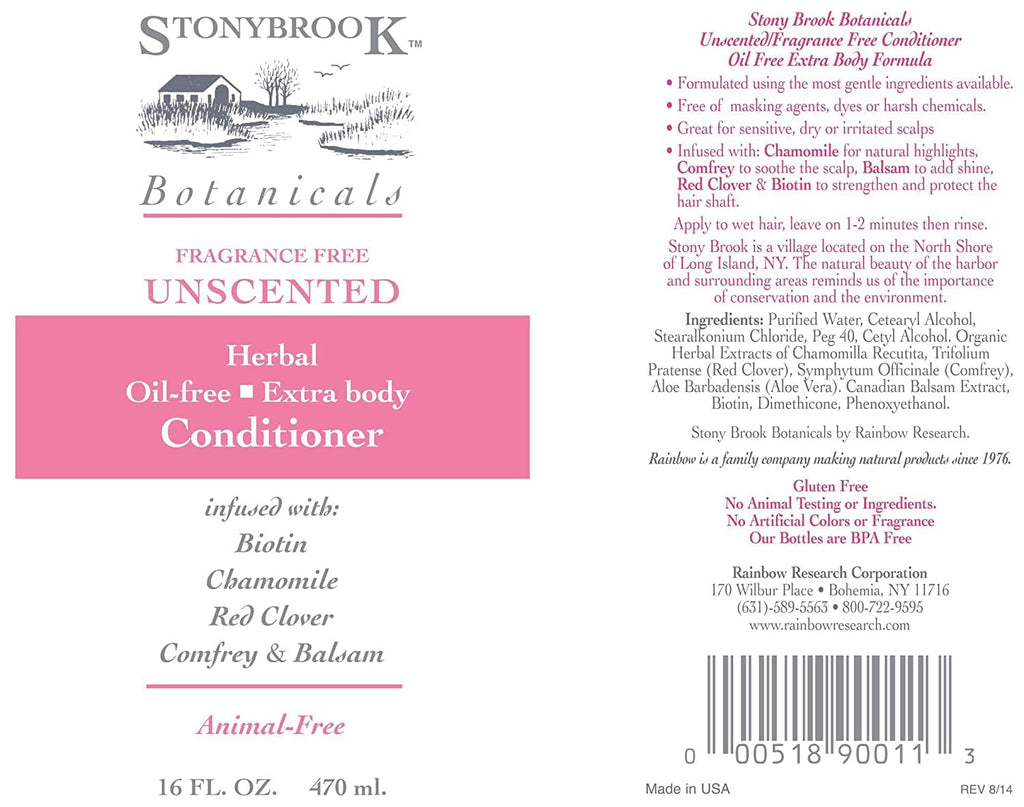 Stonybrook Conditioner Unscented – 16 fl oz | Fragrance-Free Conditioning for All Hair Types