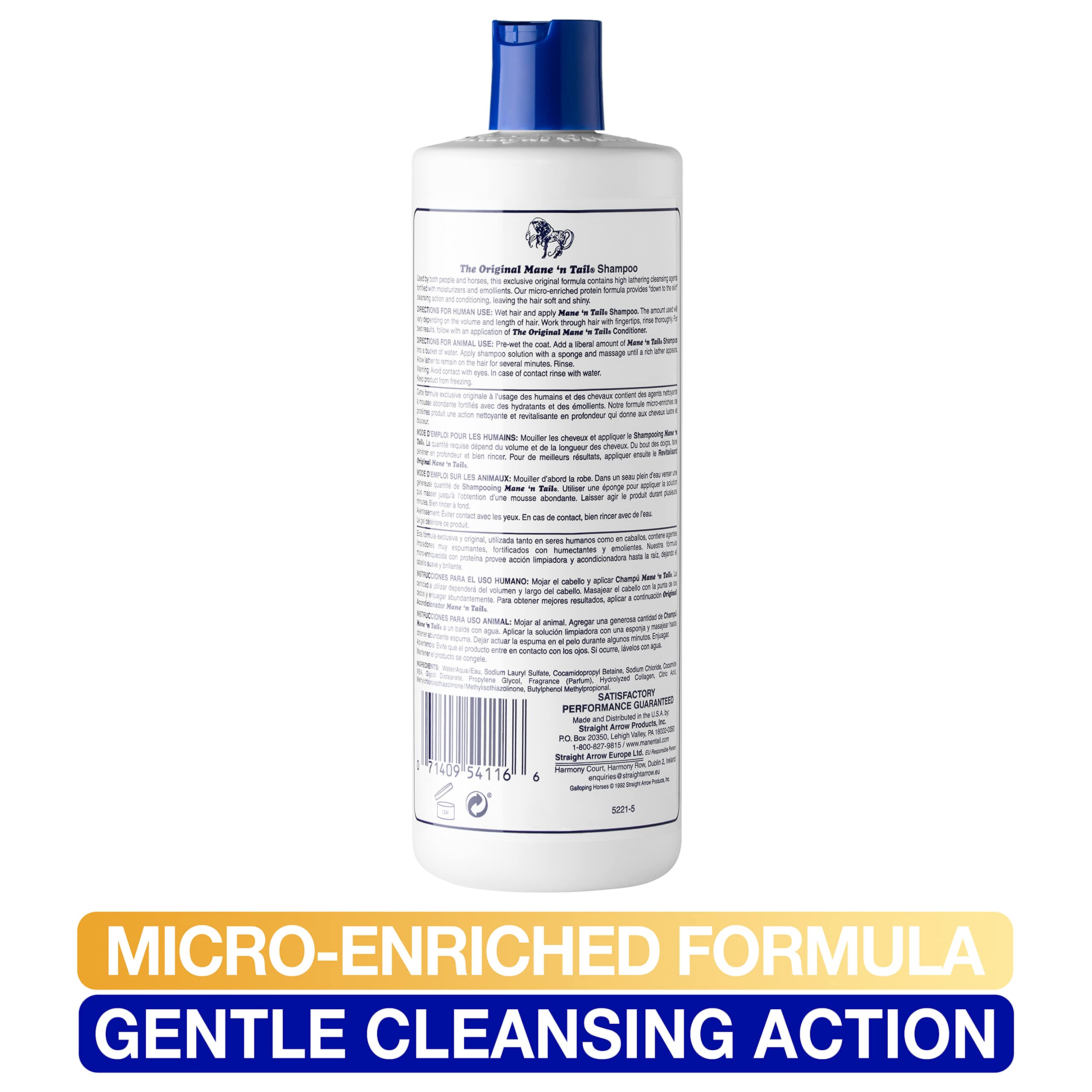 Straight Arrow Mane N Tail & Body Shampoo – Original 16 oz | Unisex
