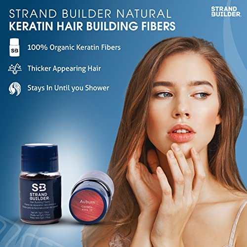 Strand Builder Hair Fibers for Thinning Hair – Natural Keratin, Light Grey (15g)