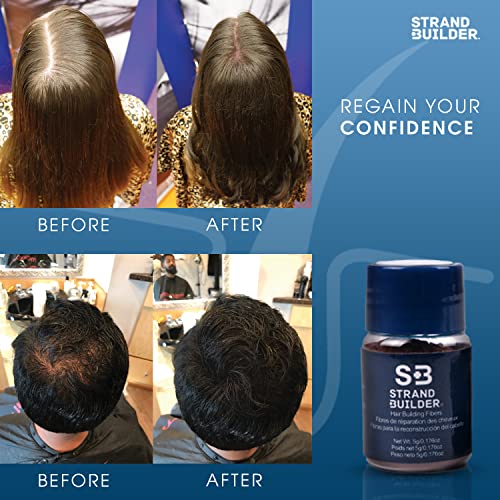 Strand Builder Hair Fibers for Thinning Hair – Natural Keratin, Light Grey (15g)