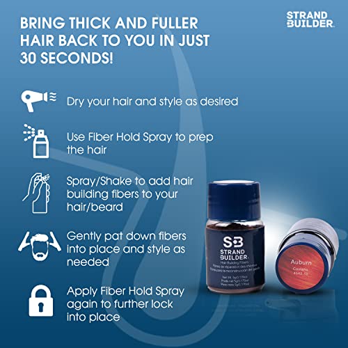 Strand Builder Hair Fibers for Thinning Hair – Natural Keratin, Light Grey (15g)