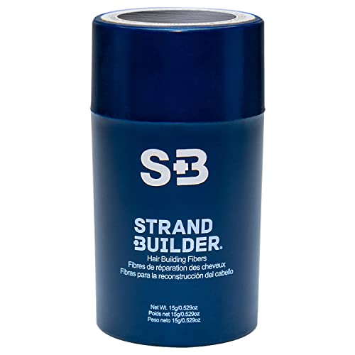 Strand Builder Hair Fibers – Natural Keratin Thickener for Thinning Hair (15g, Grey)