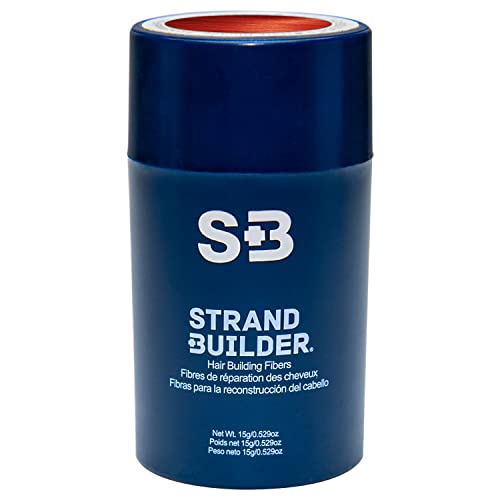 Strand Builder Hair Fibers Auburn 15g – Natural Keratin Hair Thickener for Thinning Hair (Men & Women)