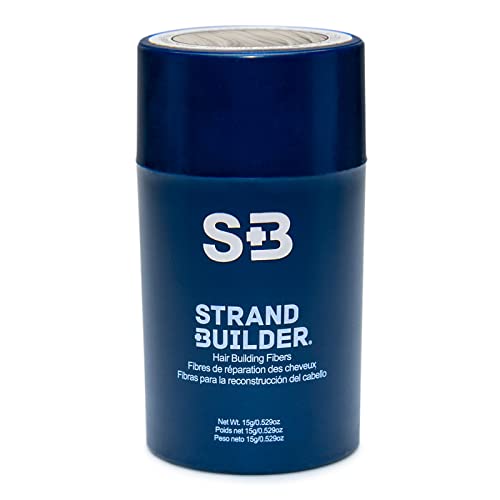 Strand Builder Hair Fibers for Thinning Hair – Natural Keratin, Light Grey (15g)