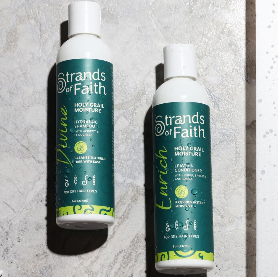Strands of Faith Enrich Leave-In Conditioner with Babassu, Kukui & Baobab Oils for Dry Hair