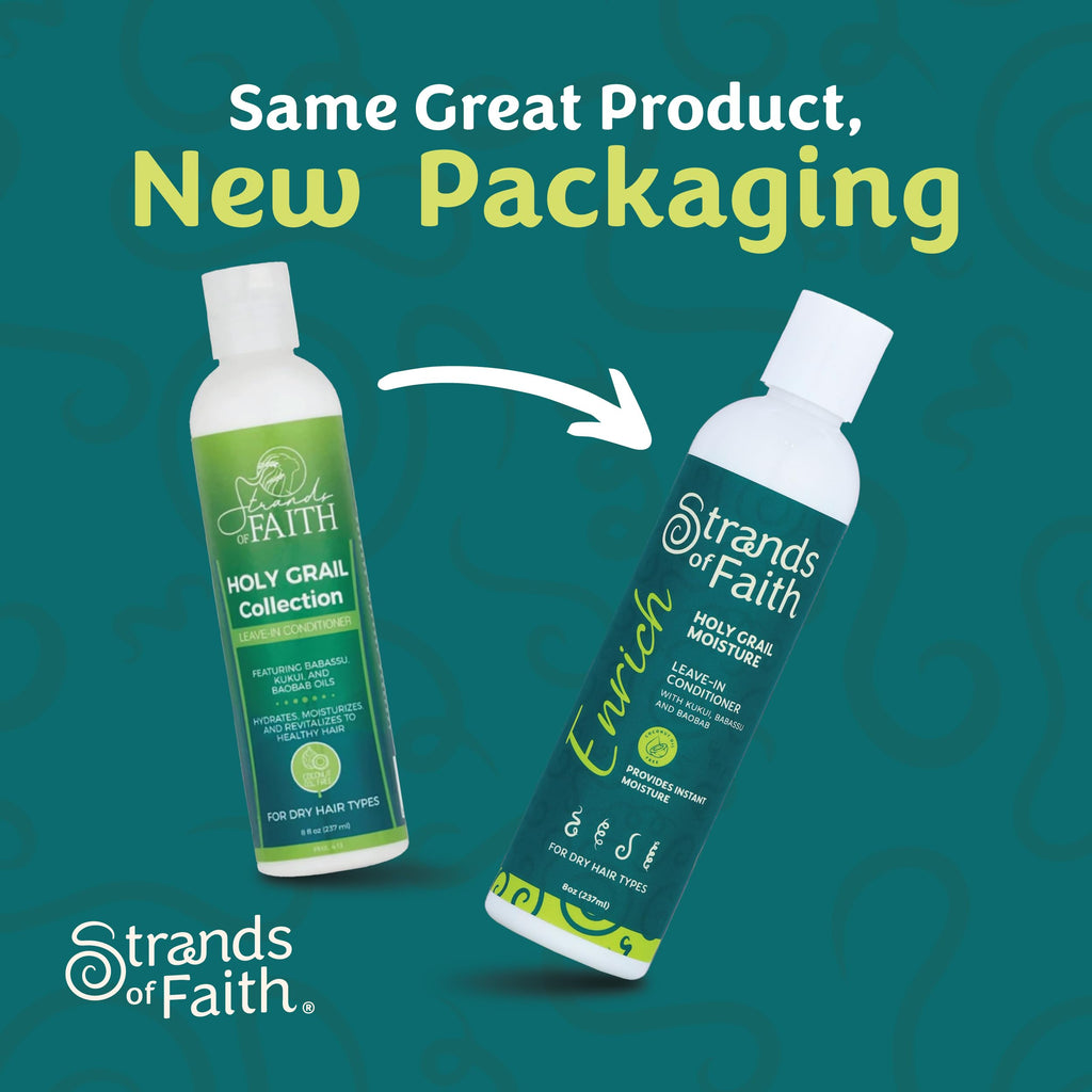 Strands of Faith Enrich Leave-In Conditioner with Babassu, Kukui & Baobab Oils for Dry Hair