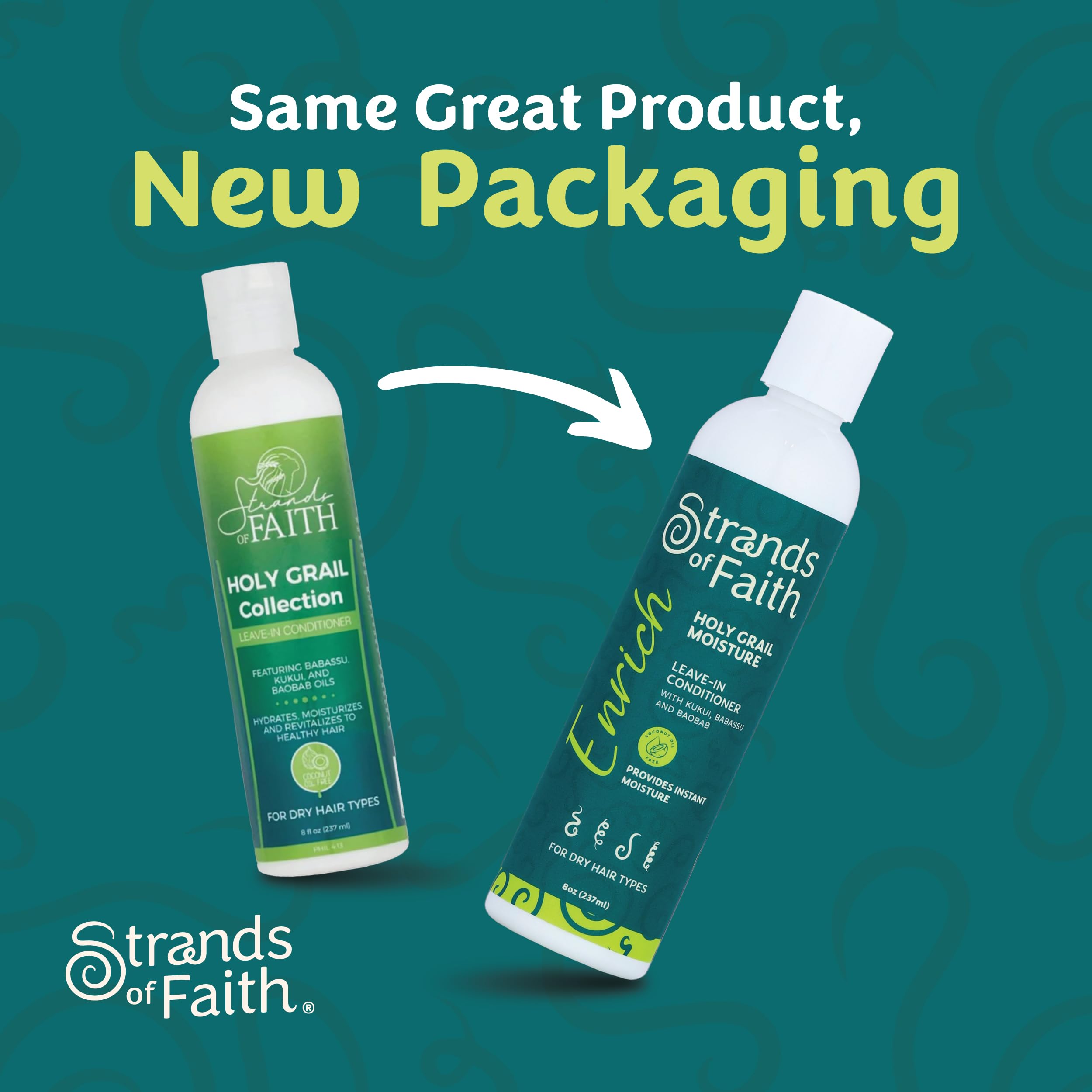 Strands of Faith Enrich Leave-In Conditioner with Babassu, Kukui & Baobab Oils for Dry Hair