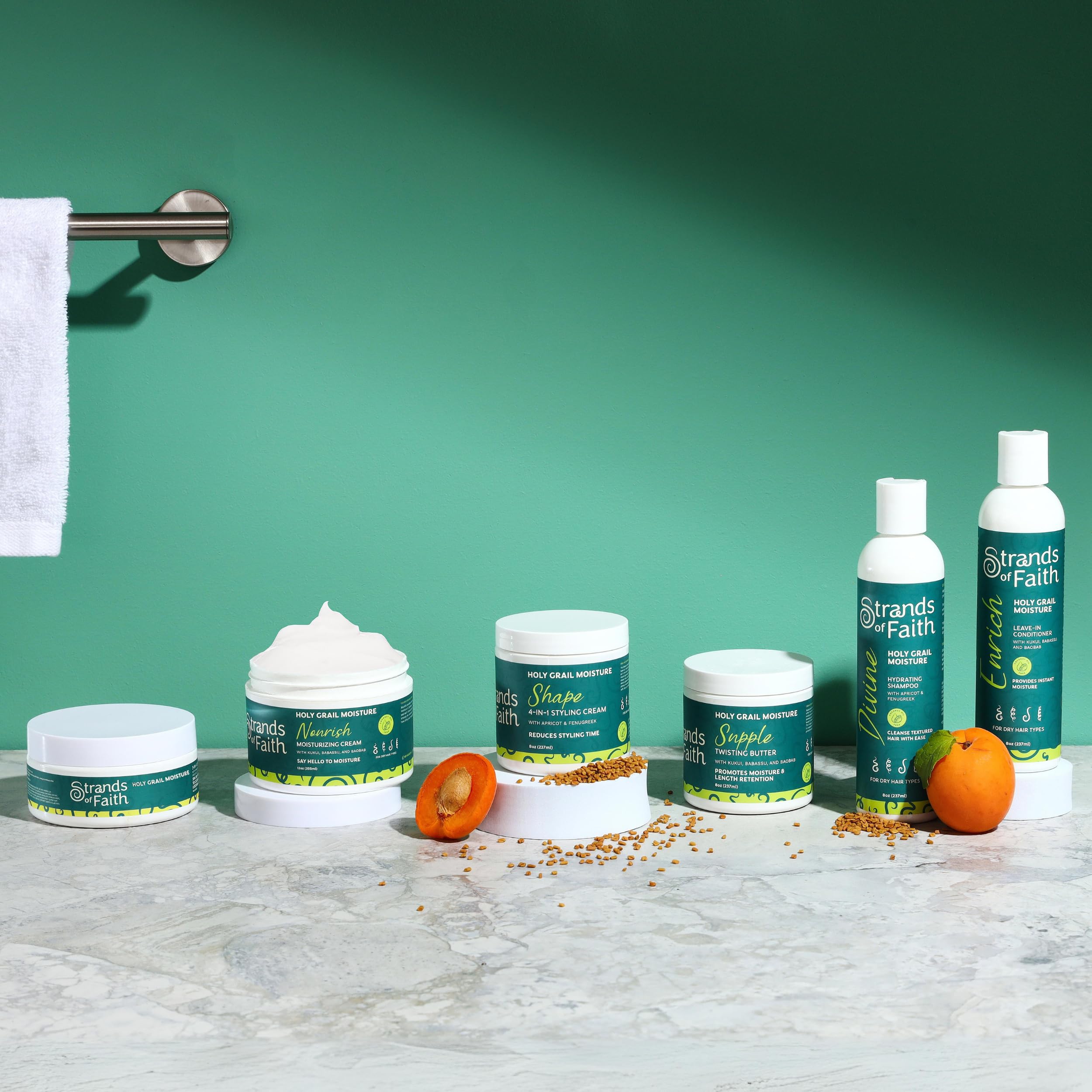 Strands of Faith Enrich Leave-In Conditioner with Babassu, Kukui & Baobab Oils for Dry Hair