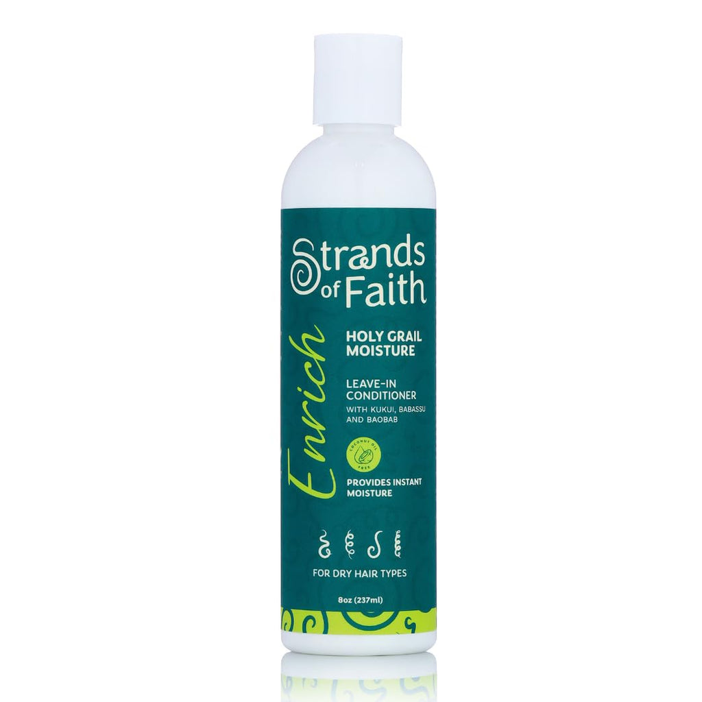 Strands of Faith Enrich Leave-In Conditioner with Babassu, Kukui & Baobab Oils for Dry Hair