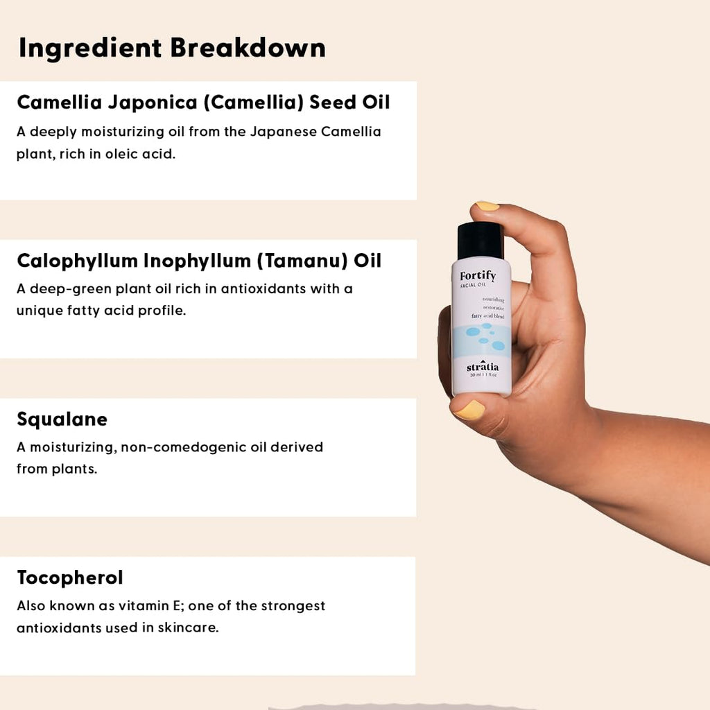 Stratia Fortify Restorative Facial Oil | Omega Fatty Acid Blend