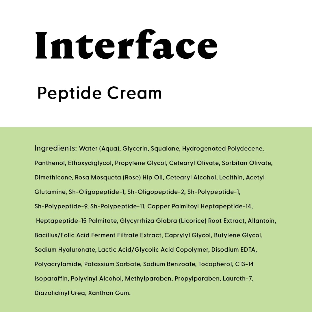 Stratia Interface Daily Moisturizer with Peptides – Hydration & Barrier Support for All Skin Types (1.7 oz)