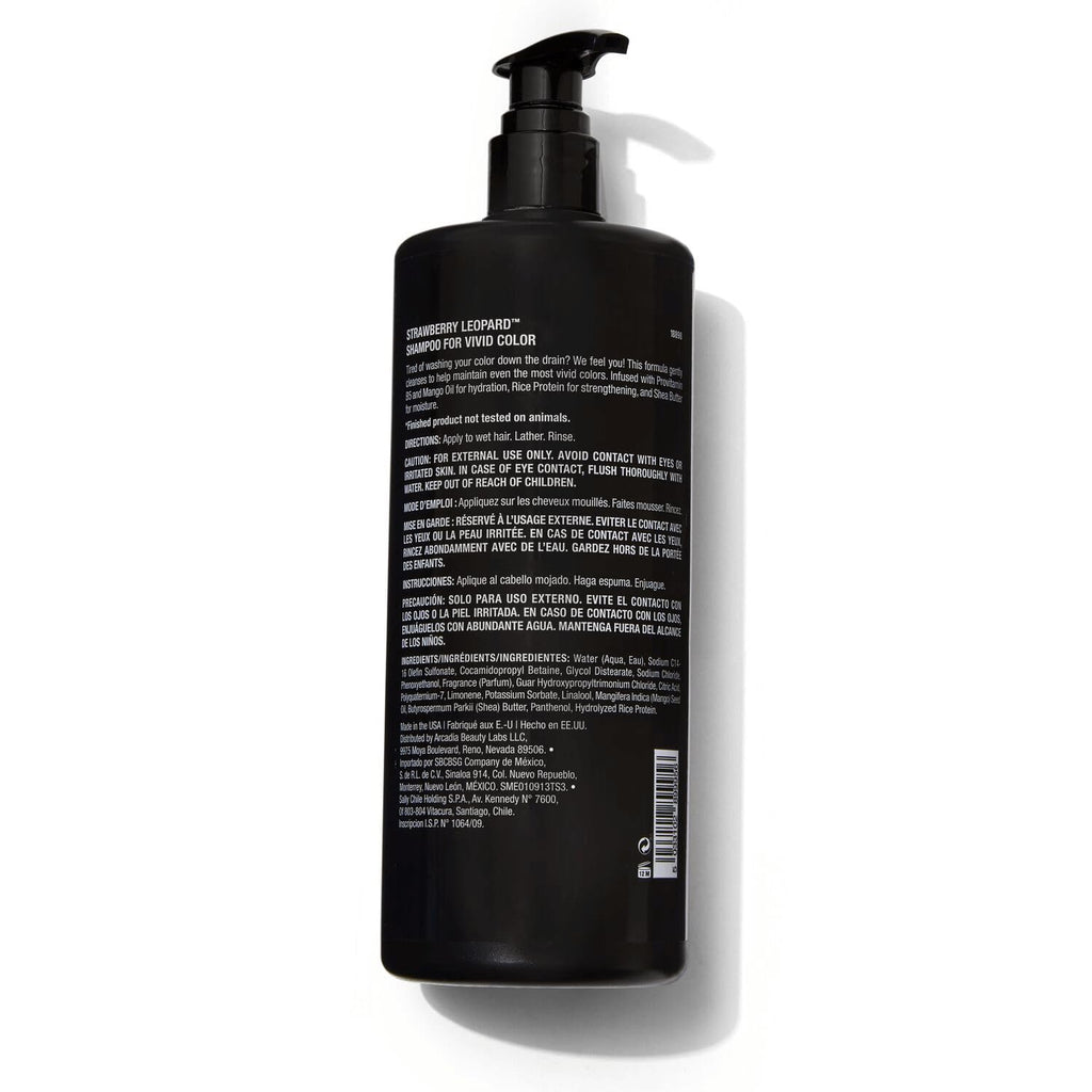 Strawberry Leopard Shampoo for Vivid Color – Repair & Rejuvenate Hair (33.8 Fl Oz, Vegan & Cruelty-Free)