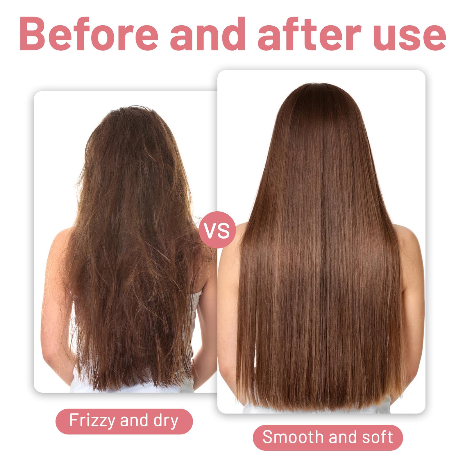 Strawberry & Milk Shampoo & Conditioner Set – All Hair Types, Strengthen Roots, Reduce Split Ends (8.38 Fl Oz Each)