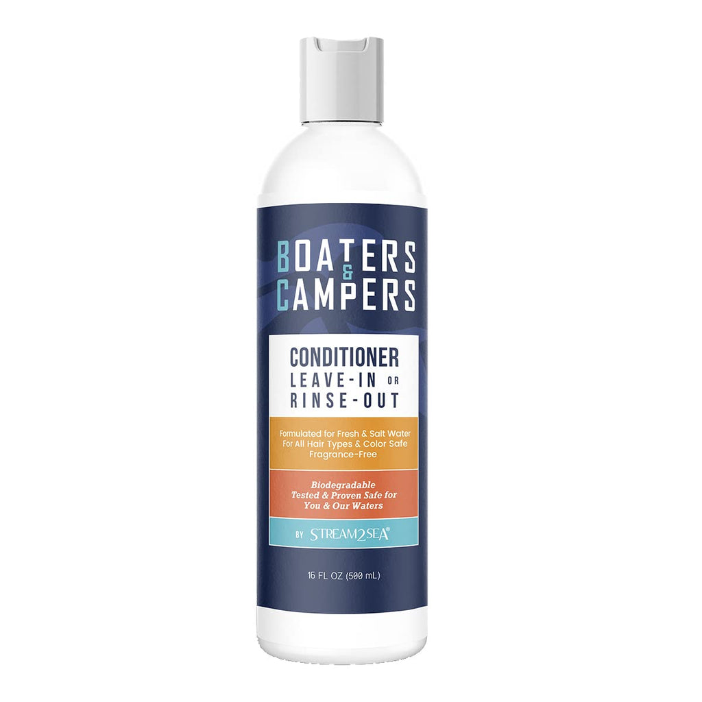 STREAM 2 SEA Hair Conditioner for Boaters & Campers – Reef Safe, Fragrance Free, 16 oz