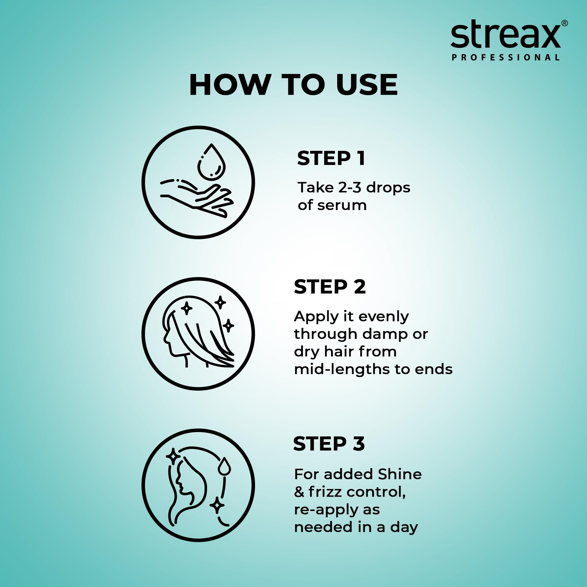 Streax Professional Vitariche Gloss Hair Serum - 115 ml | Shine & Smoothness