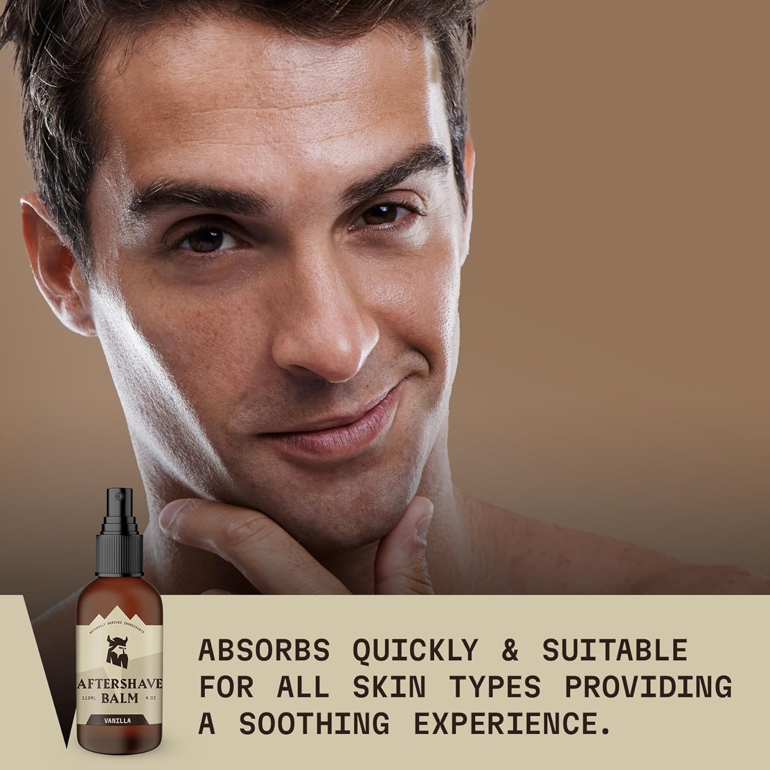 Striking Viking Aftershave Balm - Vanilla, 4 Oz | Hydrating Post-Shave Lotion & All-Day Cooling