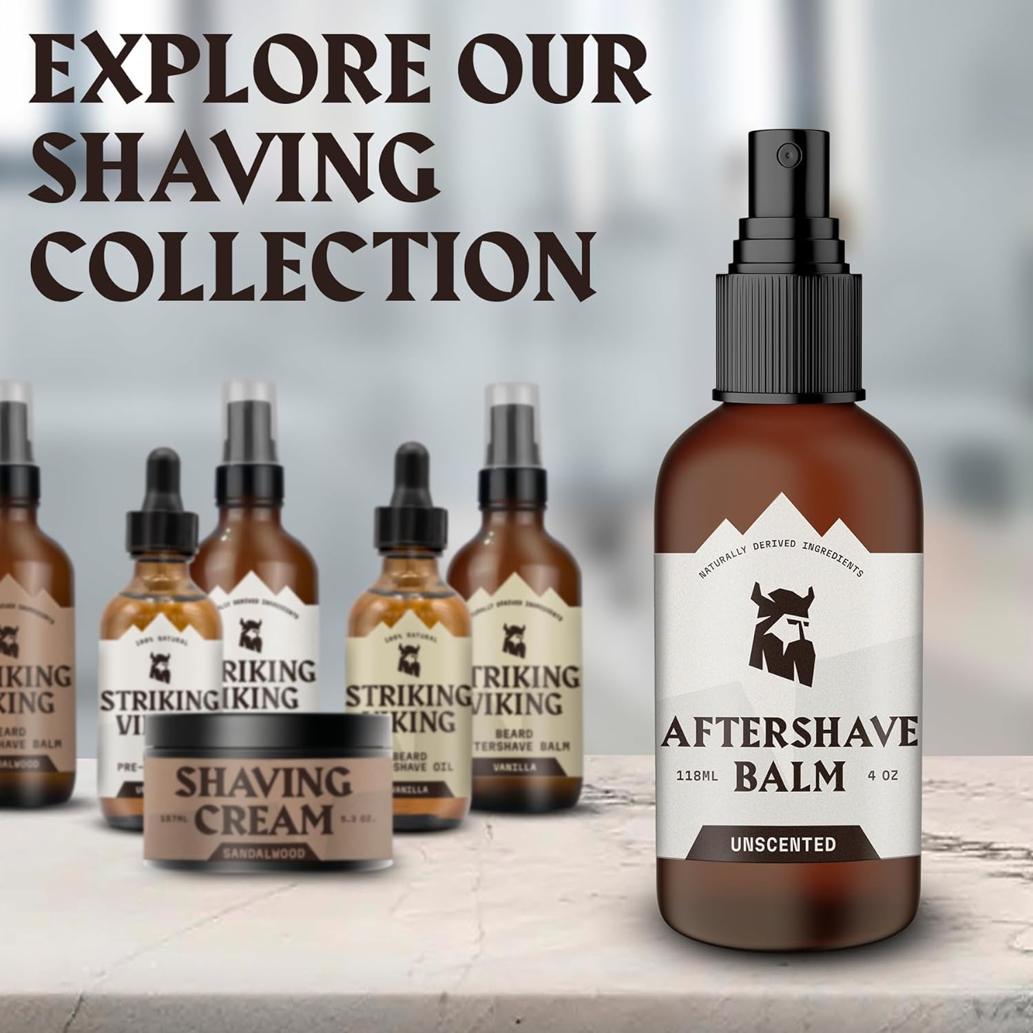 Striking Viking Aftershave Balm – Fragrance-Free Hydration for Men (4 oz)