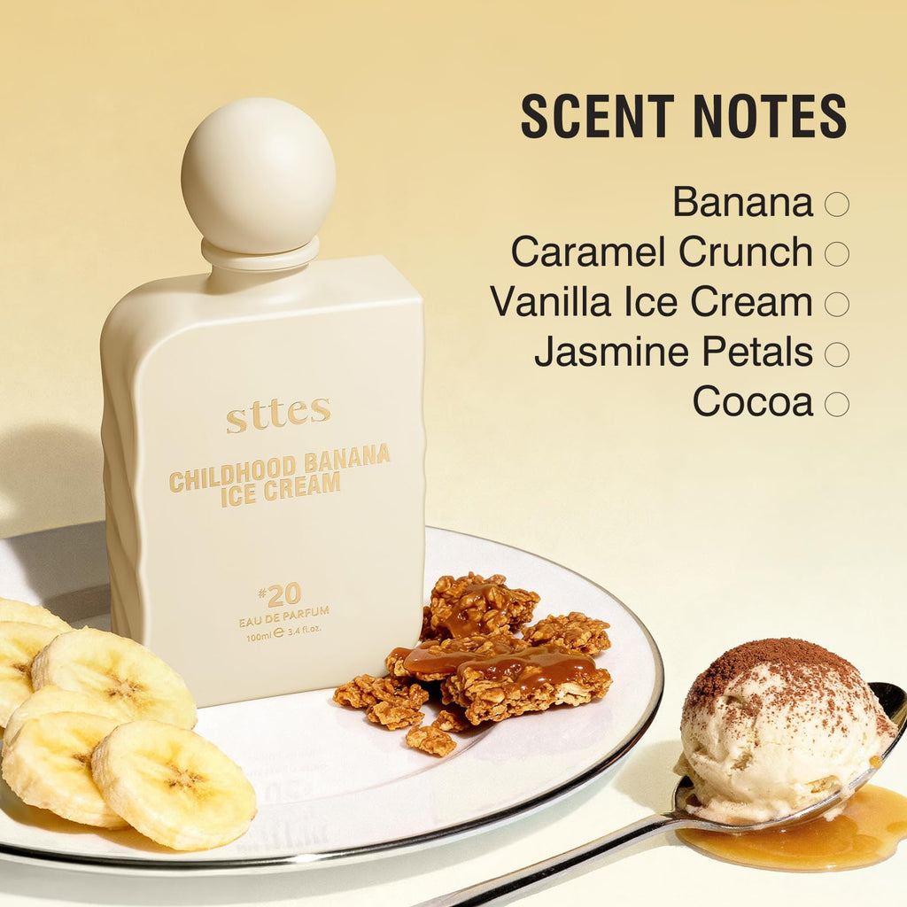 Sttes Perfume #20 for Women - Banana Ice Cream EDP with Vanilla & Caramel, 100ml