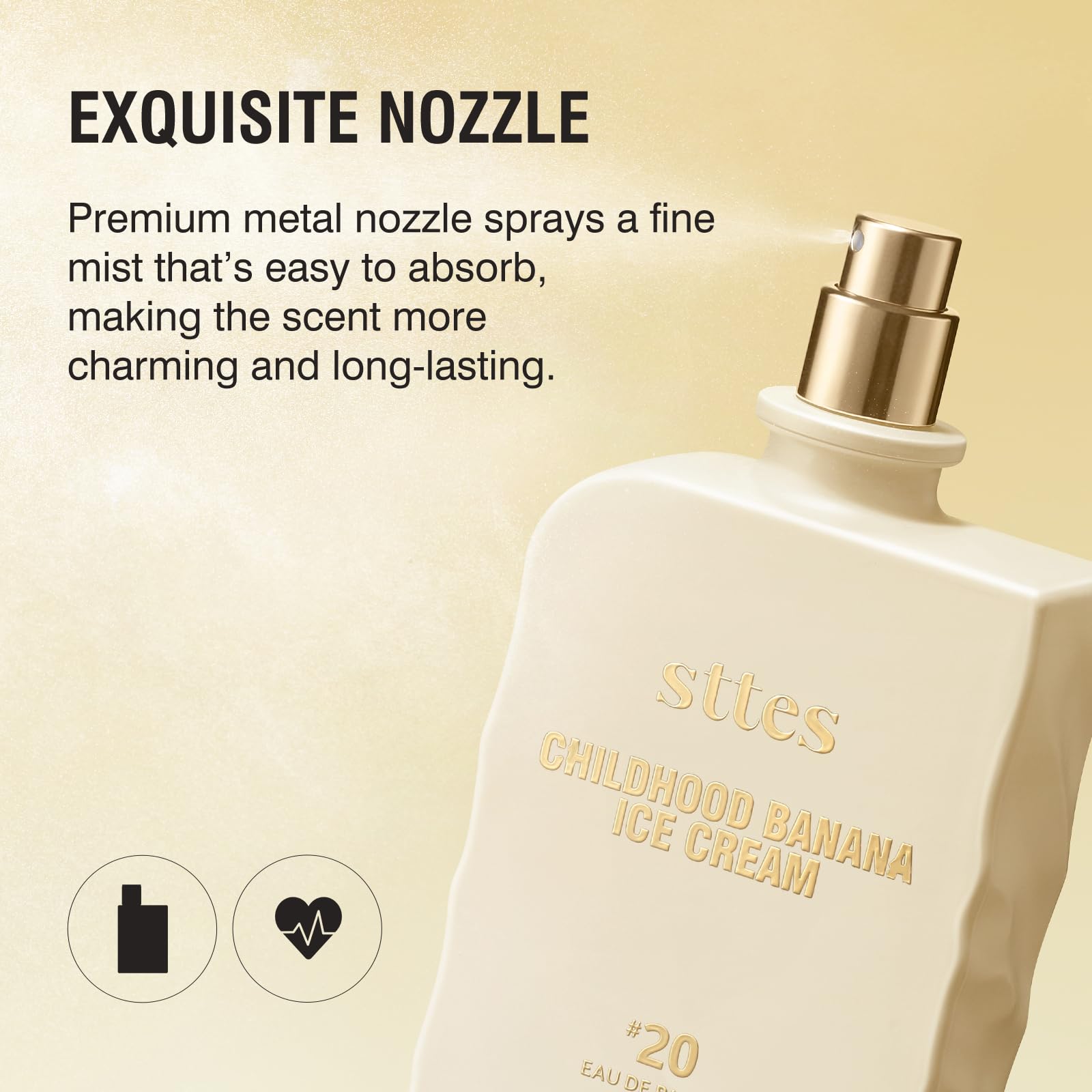 Sttes Perfume #20 for Women - Banana Ice Cream EDP with Vanilla & Caramel, 100ml