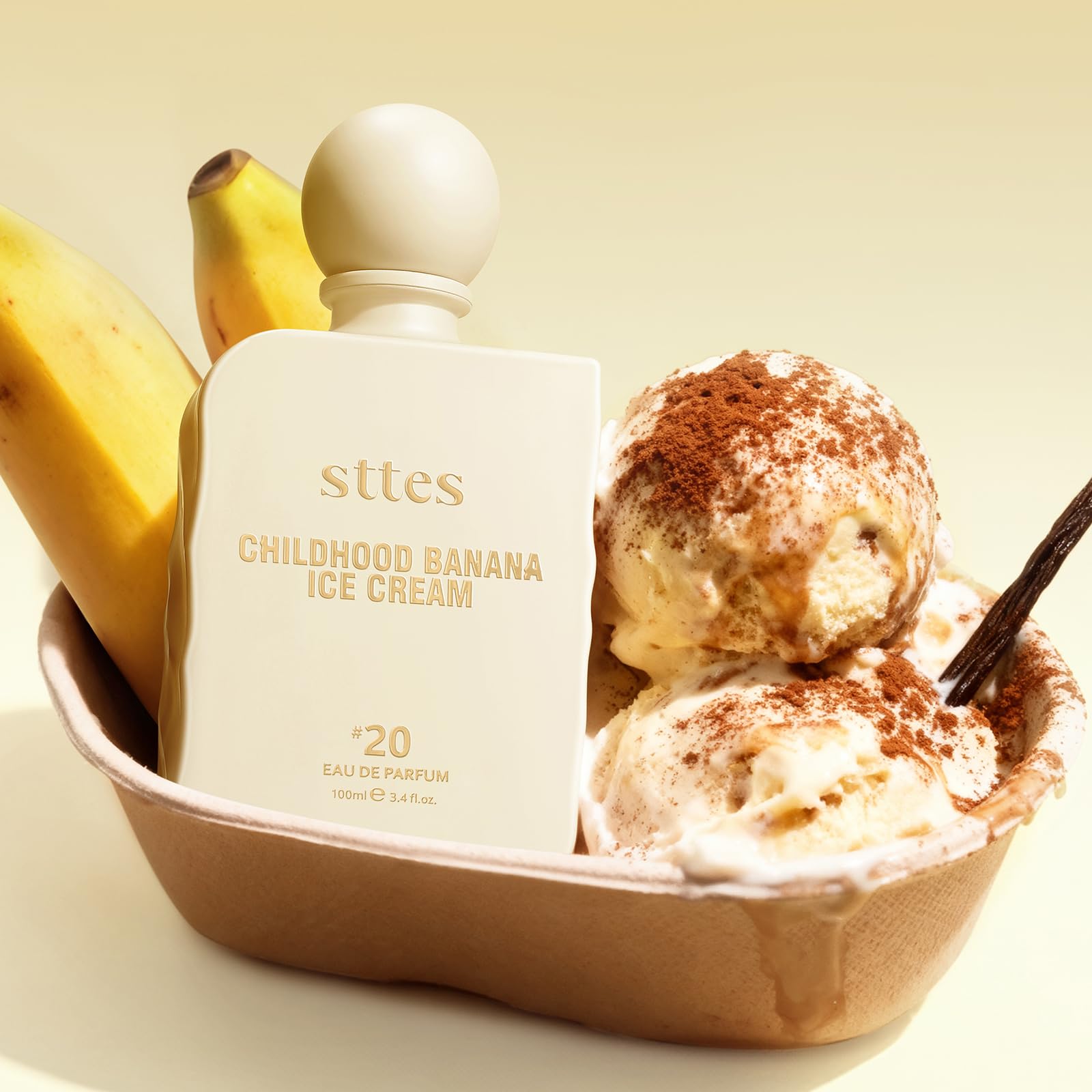 Sttes Perfume #20 for Women - Banana Ice Cream EDP with Vanilla & Caramel, 100ml