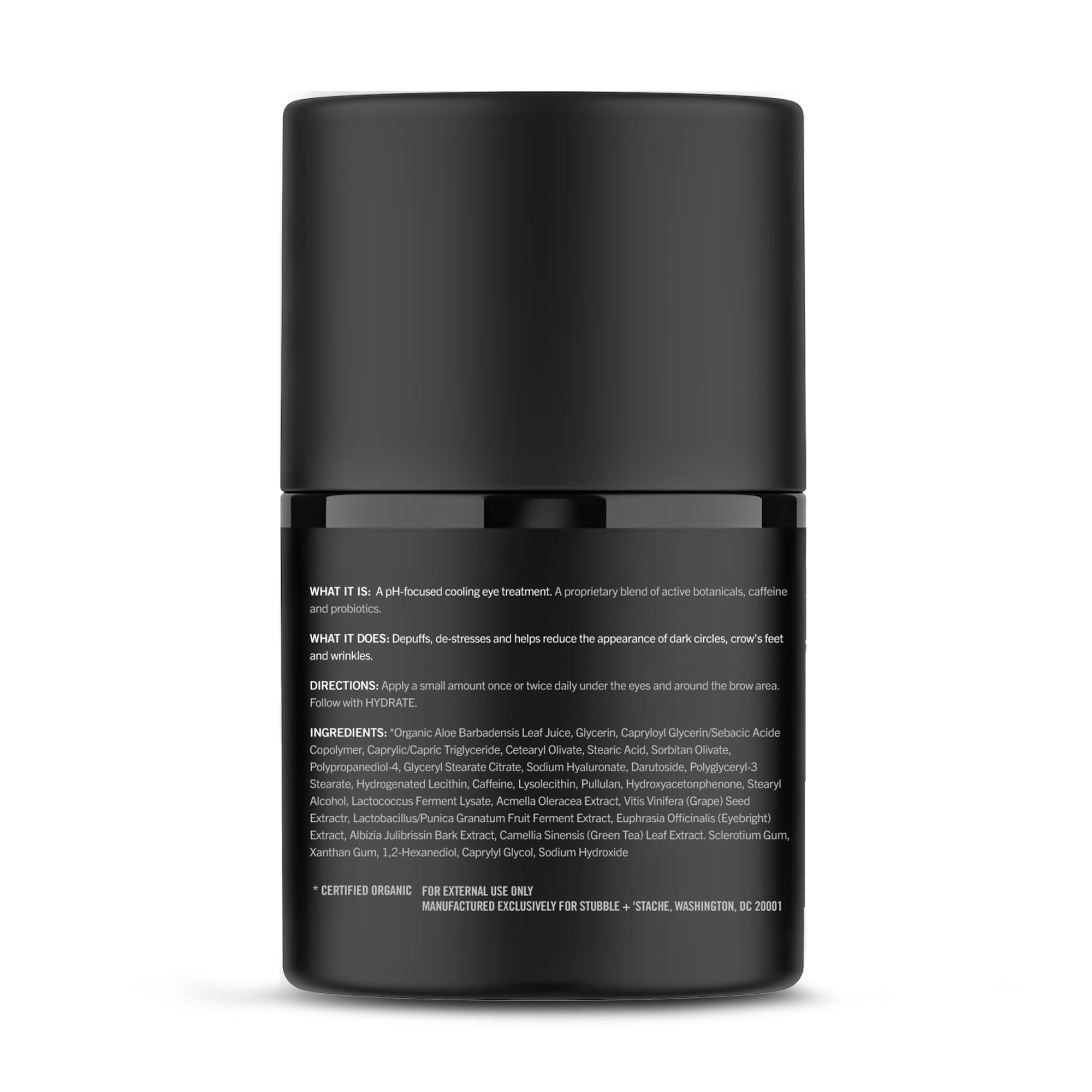 stubble & stache Refresh Under Eye Cream for Men – Fragrance-Free, Fast-Absorbing, Reduces Puffiness & Brightens Tired Eyes – With Acmella, Caffeine & Hyaluronic Acid – 1oz