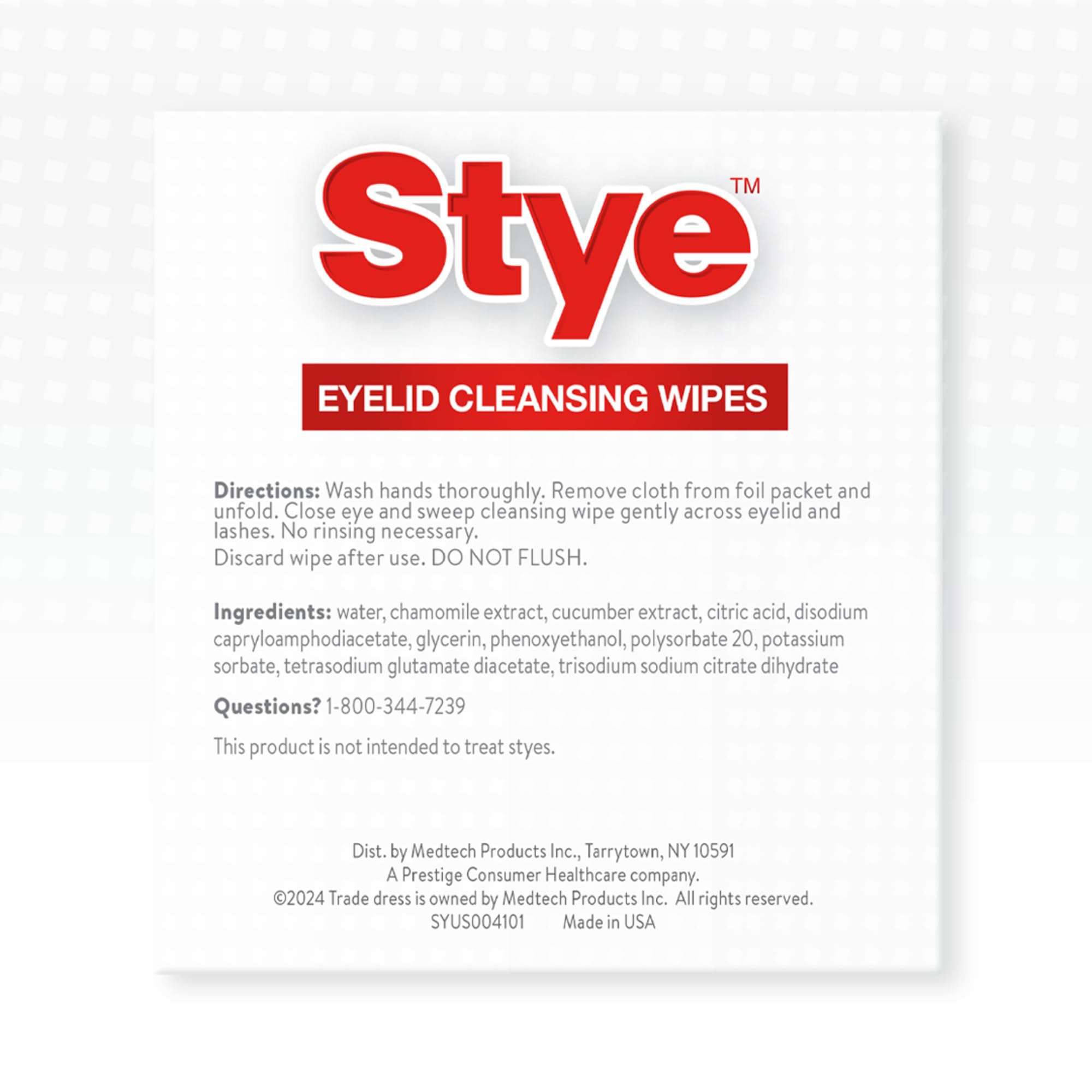 Stye Cleansing Eyelid Wipes – Individually Wrapped, Gentle Eye Cleaning (12 Count)
