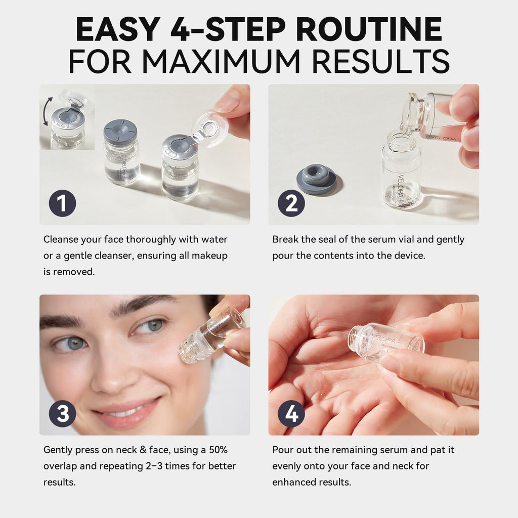 Styirl Micro Infusion System for Face – Hydrating Serum with Hyaluronic Acid & Peptides, 0.25mm Stamp (3-Month Supply)