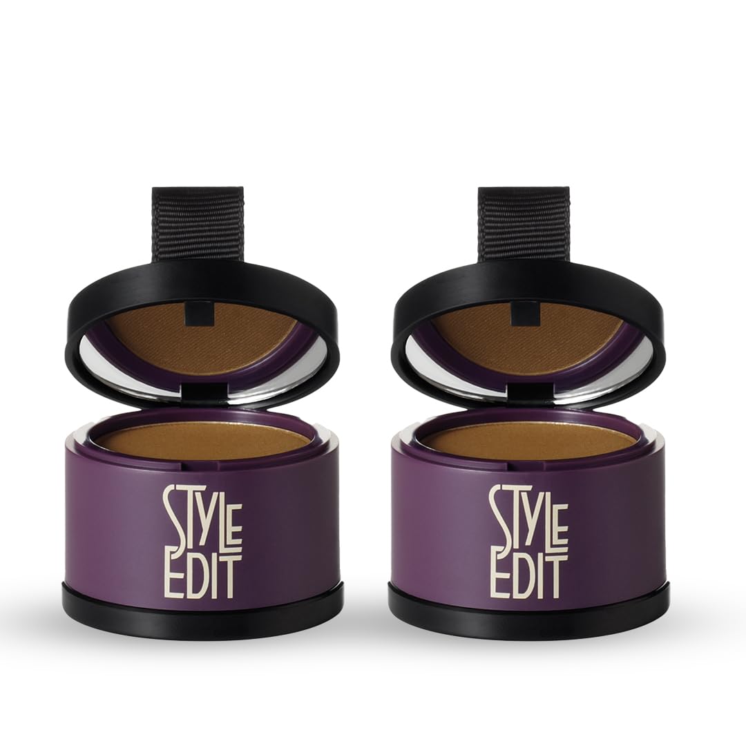 Style Edit Root Touch Up Powder for Medium Brown Hair | Gray Roots Coverage | Mineral-Infused 2-Pack