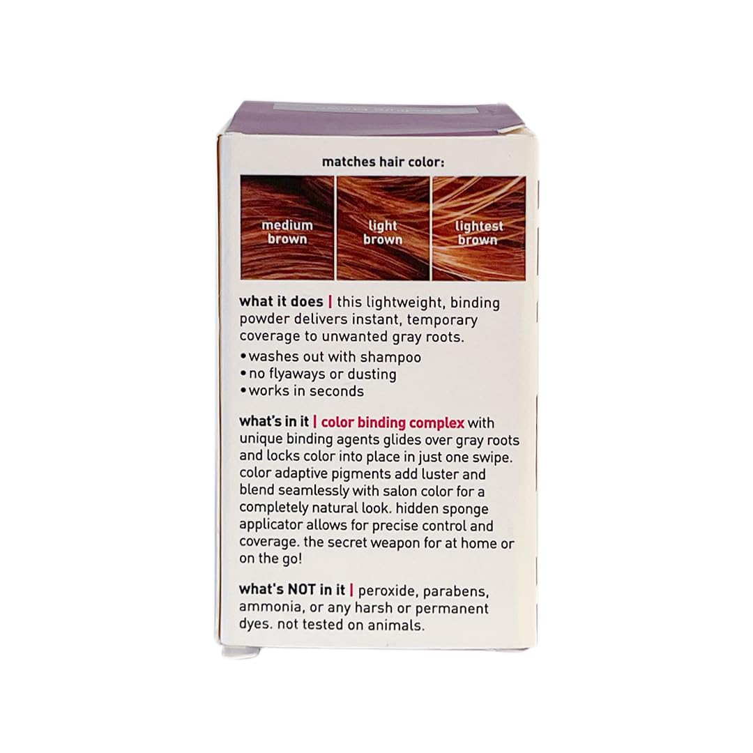 Style Edit Root Touch Up Powder – Gray Root Coverage Between Salon Visits (Medium Brown, Pack of 3)