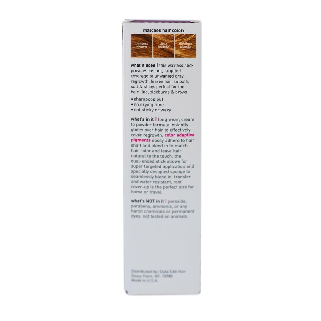 Style Edit Root Touch Up Stick | Temporary Gray Root Concealer | Color-Adaptive, Transfer-Resistant