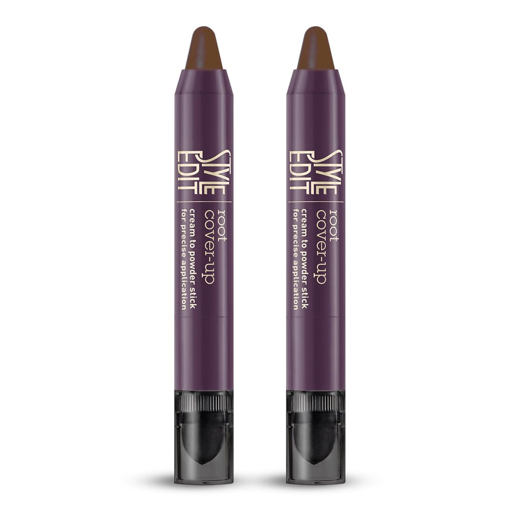 Style Edit Root Touch Up Stick | Temporary Gray Root Concealer, Medium Brown
