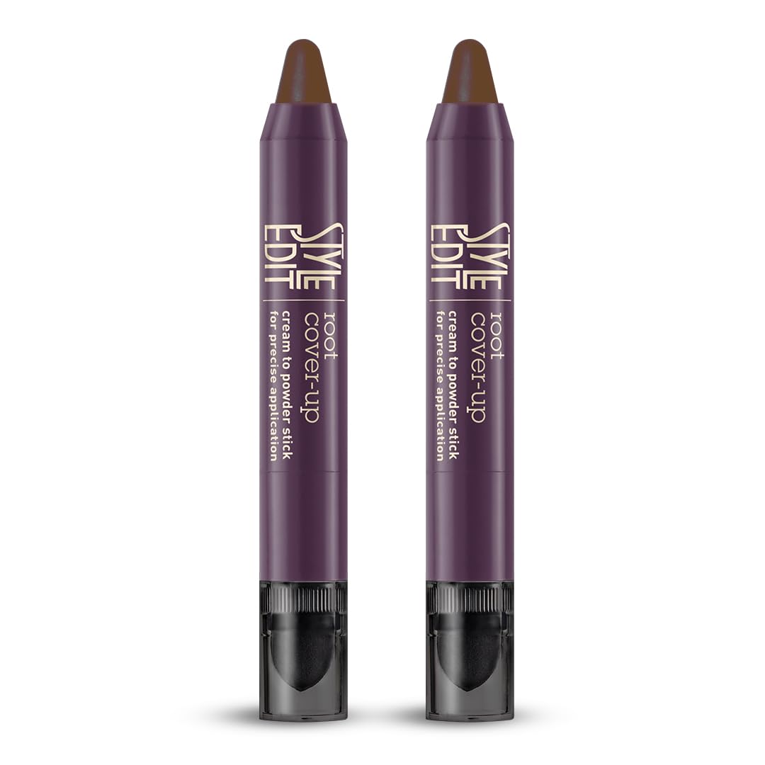 Style Edit Root Touch Up Stick | Temporary Gray Root Concealer, Medium Brown