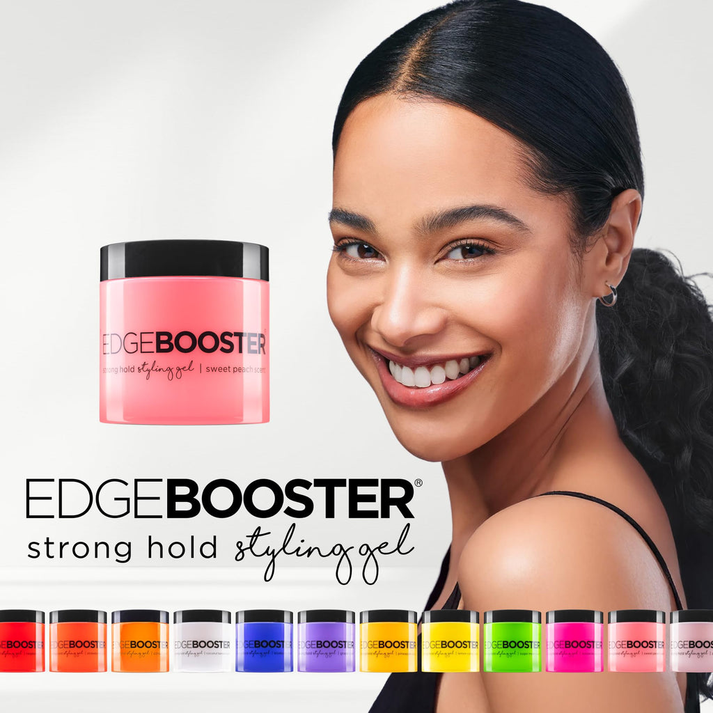 Style Factor EDGE BOOSTER Strong Hold Styling Gel – Alcohol-Free, Camellia Seed Oil (16.9oz)