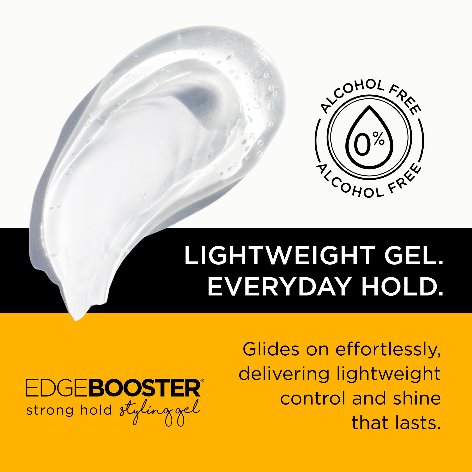 Style Factor EDGE BOOSTER Strong Hold Gel – Alcohol-Free, Camellia Seed Oil, 16.9oz