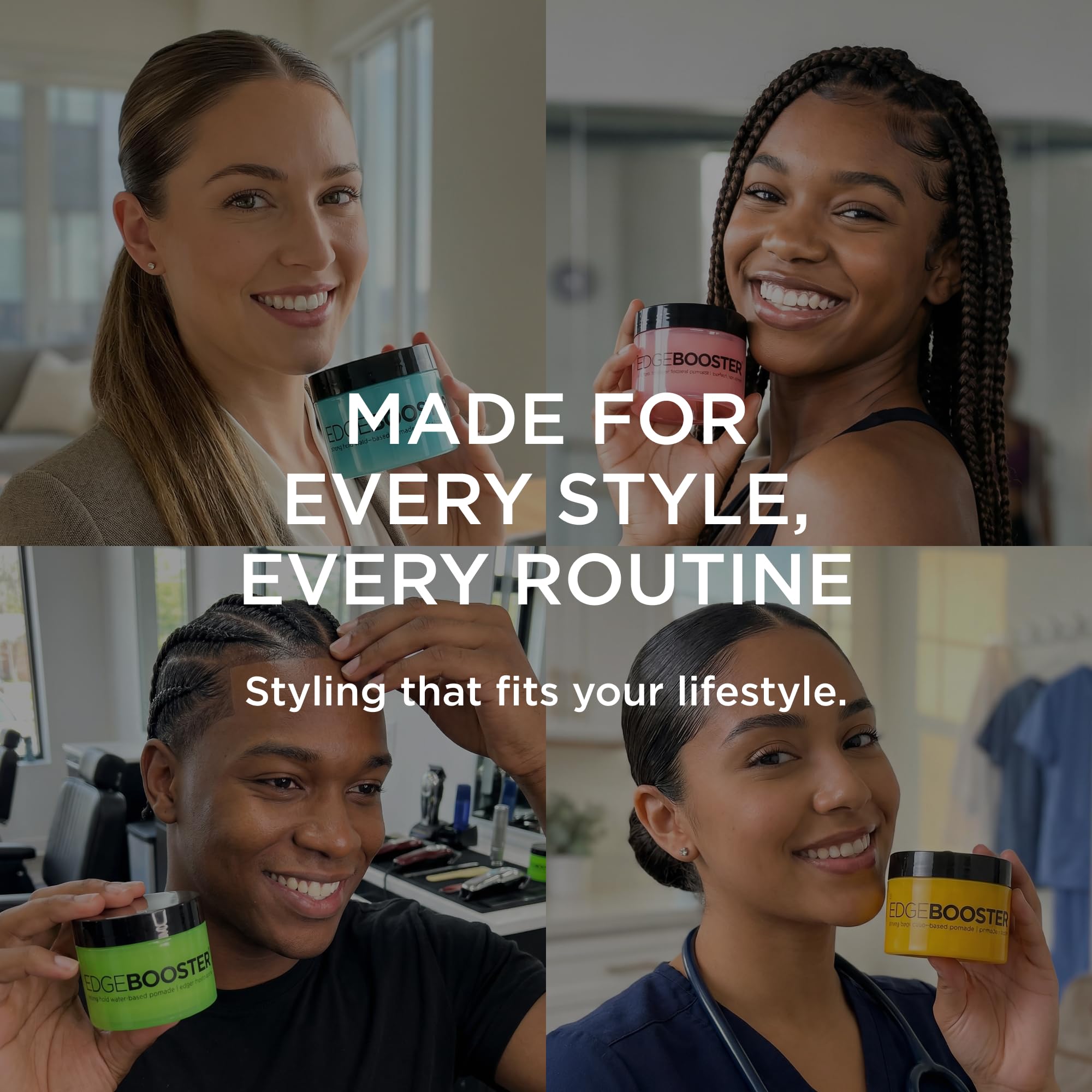 Style Factor Edge Booster: Water-Based Pomade with Argan Oil – Strong Hold, High Shine, Lemon Candy 3.38 oz