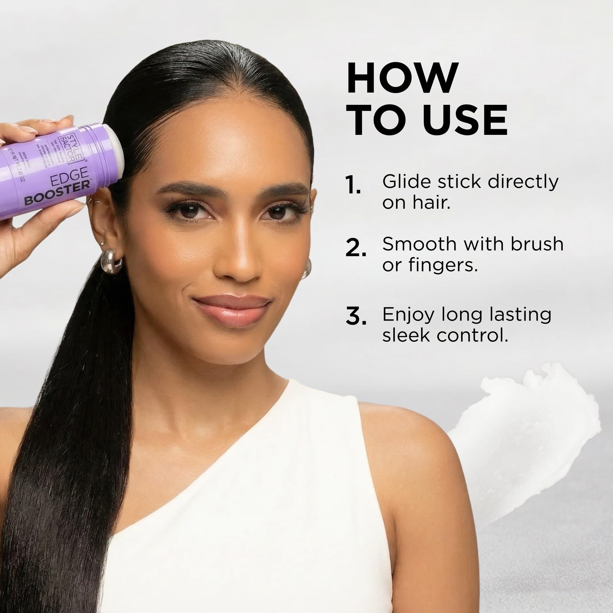 Style Factor Edge Booster Hair Wax Stick – Strong Hold for Edges, Flyaways & Sleek Styles