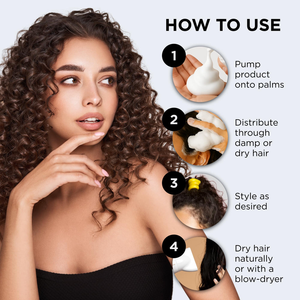 Style Factor EDGE BOOSTER: Extra Shine & Moisture Foam Mousse | Lightweight Styling for Curls, Waves & Protective Styles | Argan Oil | 9 fl oz