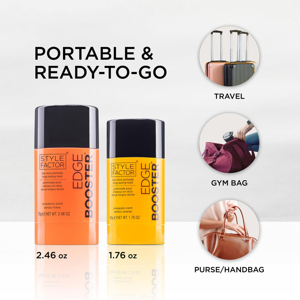 Style Factor Edge Booster Hair Wax Stick – Strong Hold for Edges, Flyaways & Sleek Styles