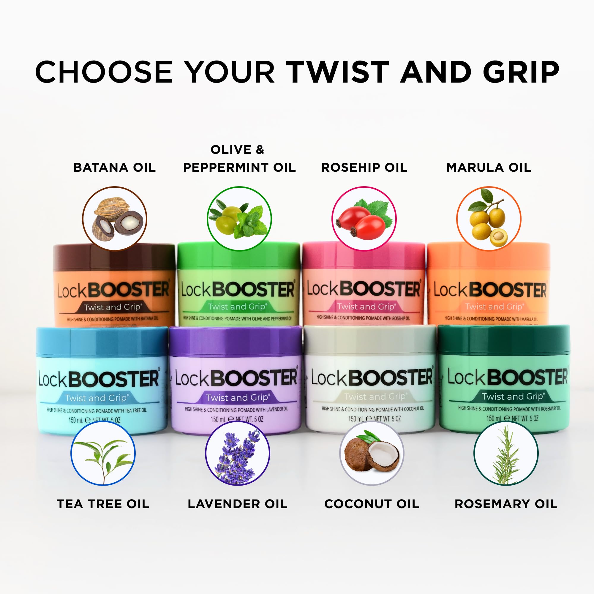 Style Factor Lock BOOSTER Twist & Grip Braid Gel (5 Oz) – Strong Hold, Frizz-Free, Rosemary Oil