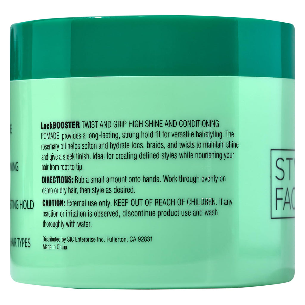 Style Factor Lock BOOSTER Twist & Grip Braid Gel (10.1 oz) with Rosemary Oil | Strong Hold, Flake-Free, Frizz-Free for Twists, Locs & Braids