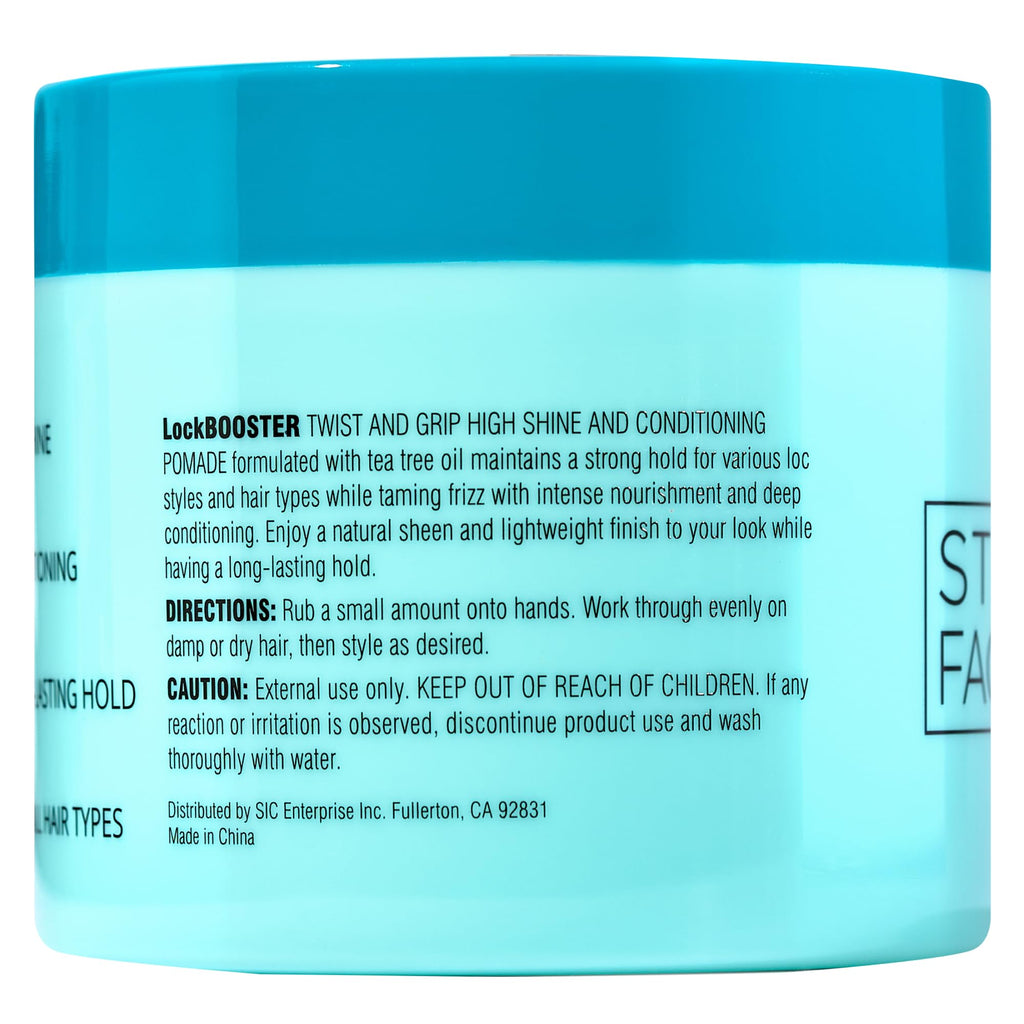 Style Factor Lock BOOSTER Twist & Grip Braid Gel – Strong Hold (10.1 oz) with Tea Tree Oil